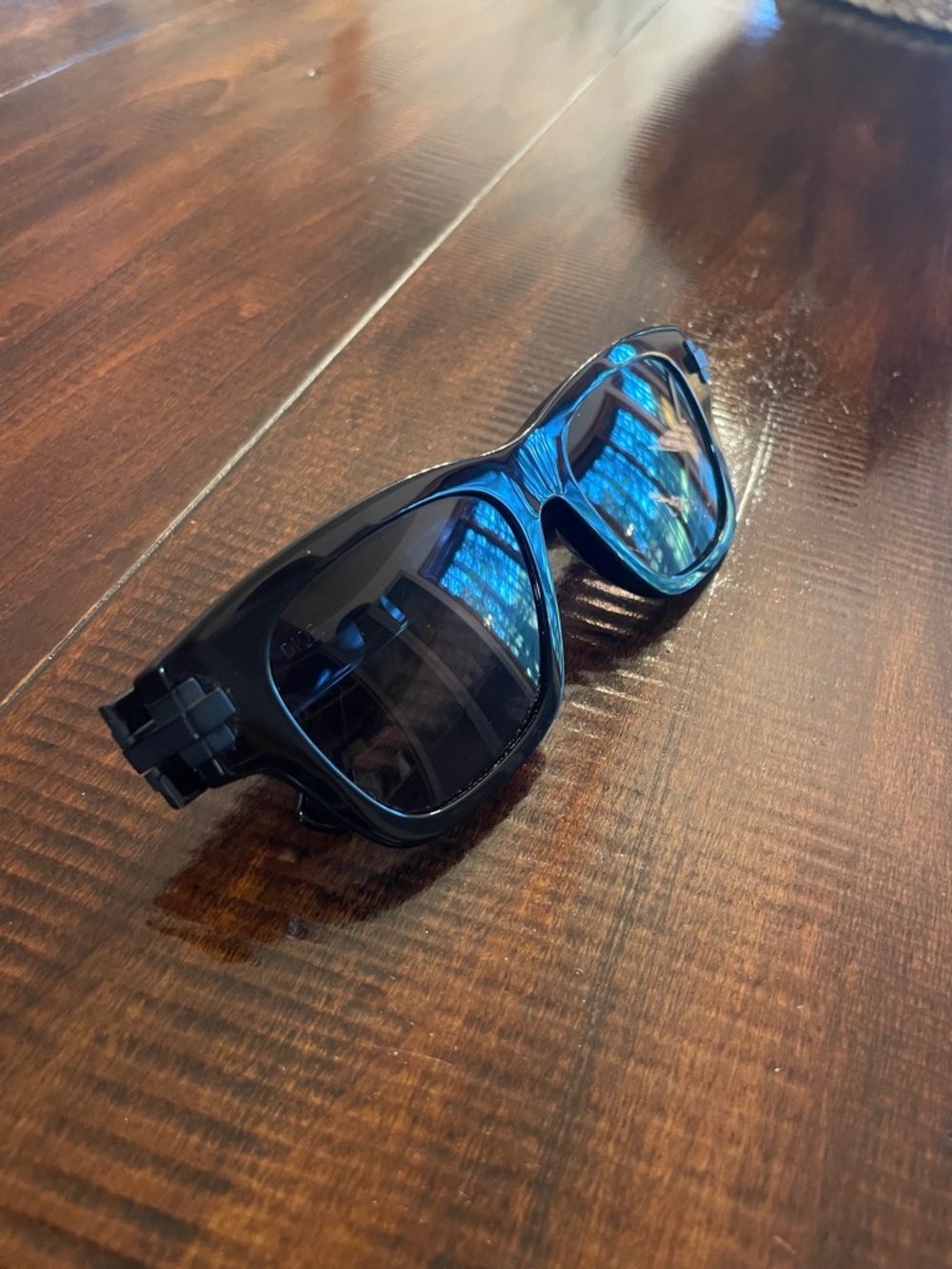 Dior Black Sunglasses with Blue Reflective Lenses
